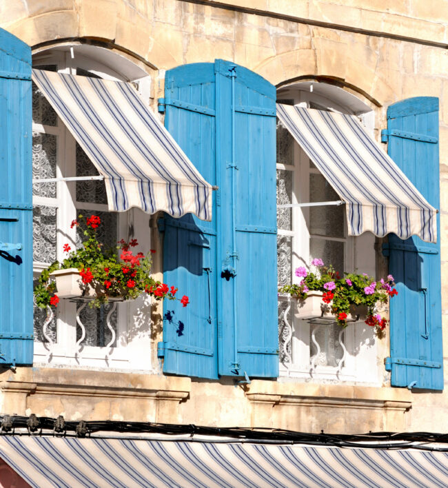 Provencal style of French window in South of France
